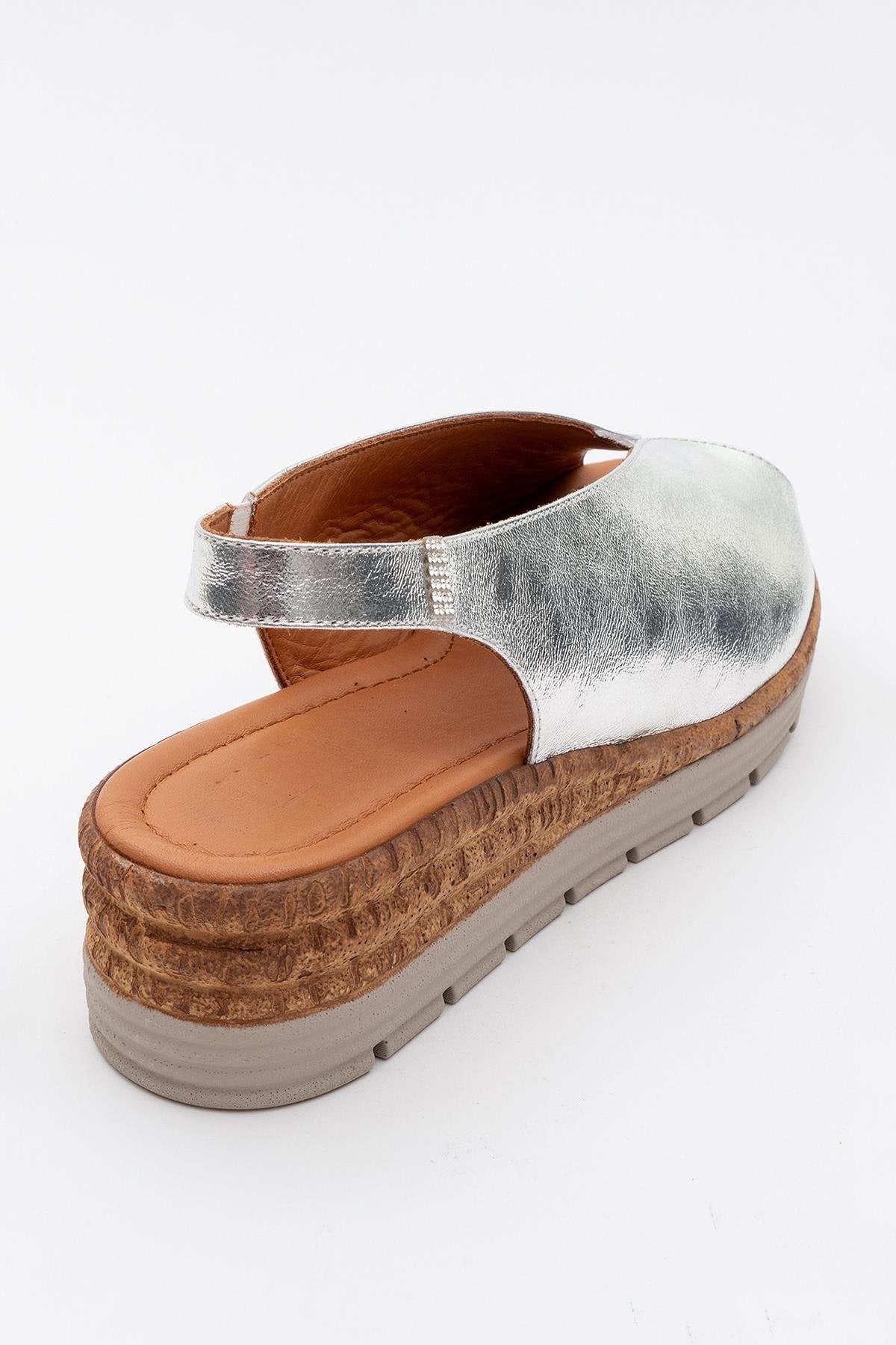 Blom - Silver Leather Platform Sandal (Women) - Image 4