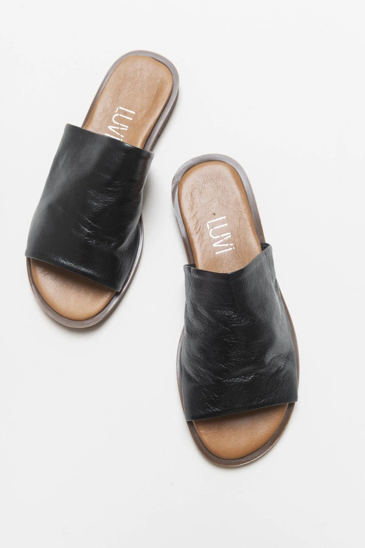 Clau - Black Leather Sandal (Women) - Image 3