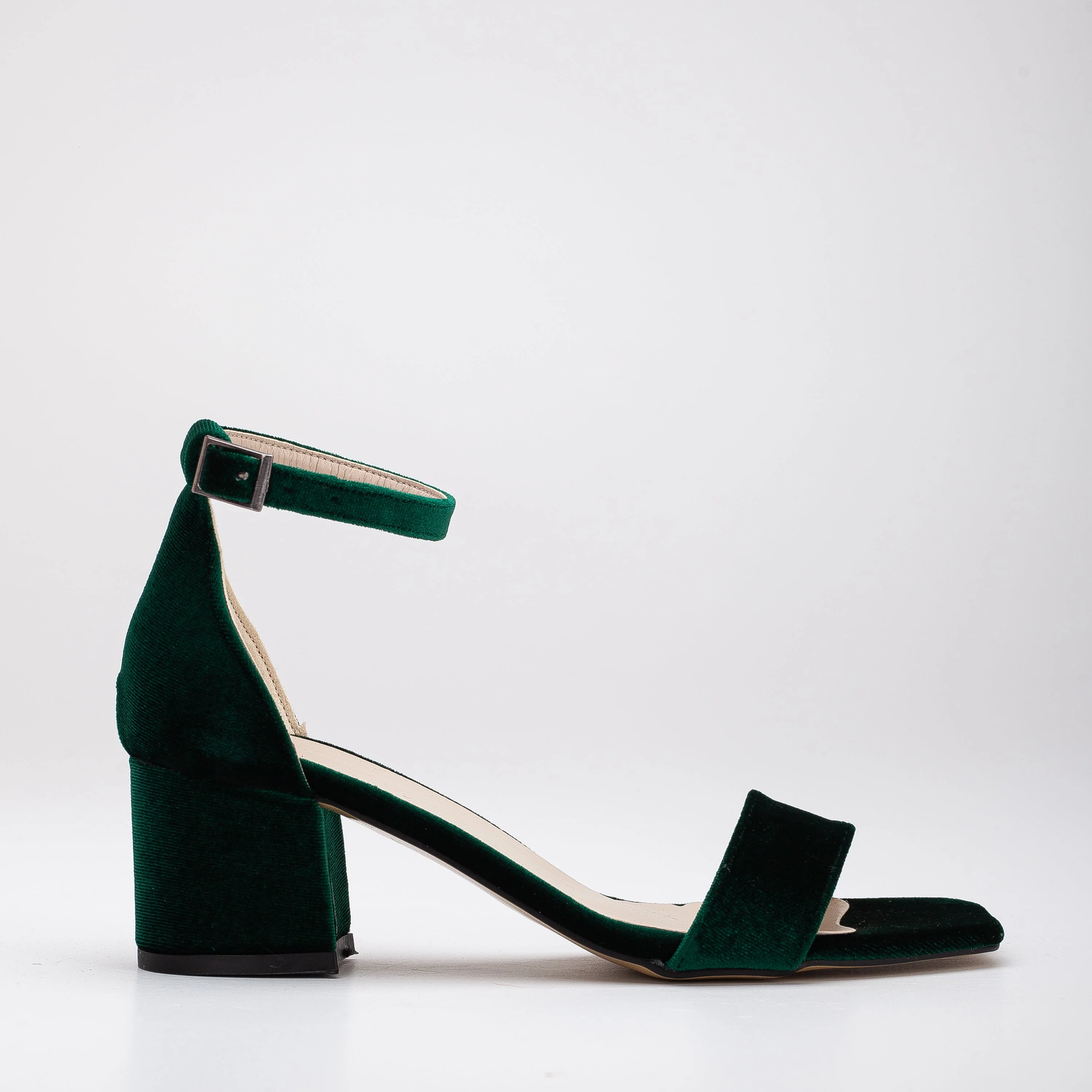 Illy - Green Velvet Sandals with Pearls - Image 6