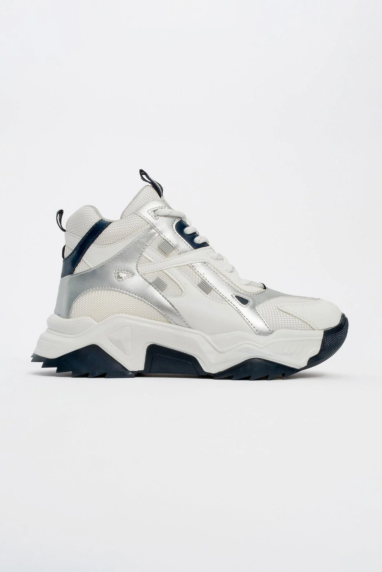 Lowel White-Navy Sneaker Boot (Women) - Image 4