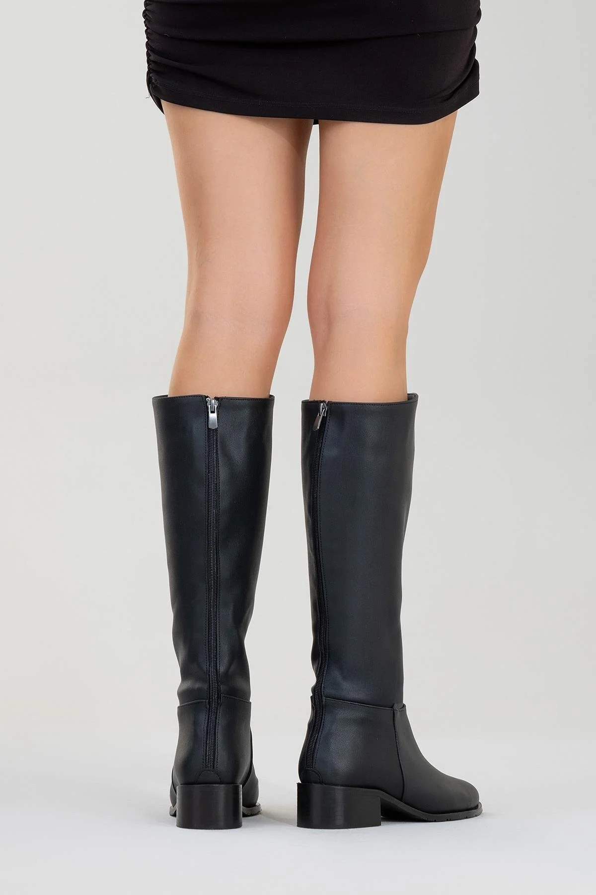 Svetlo - Black Back-Zip Knee-High Boot (Women) - Image 6